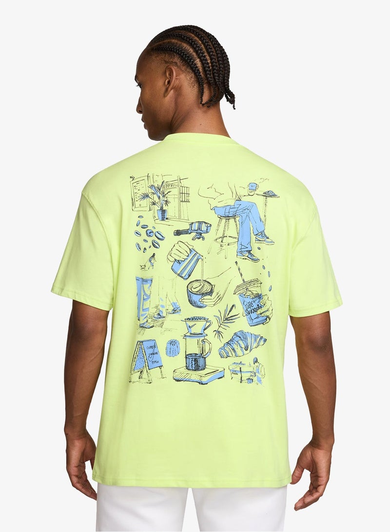 نايكي تيشيرت فضفاض برسومات مقهى سويش - Image 2